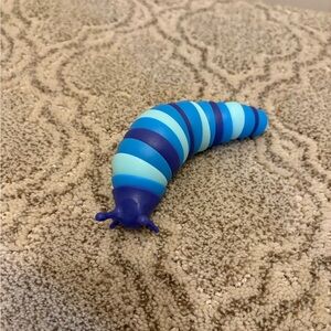 Blue and Purple Striped slug Toy